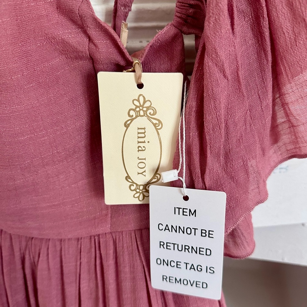 NWT JOYFOLIE Kids Pink Ruffled Dress - Size 6 - Picture 2 of 9